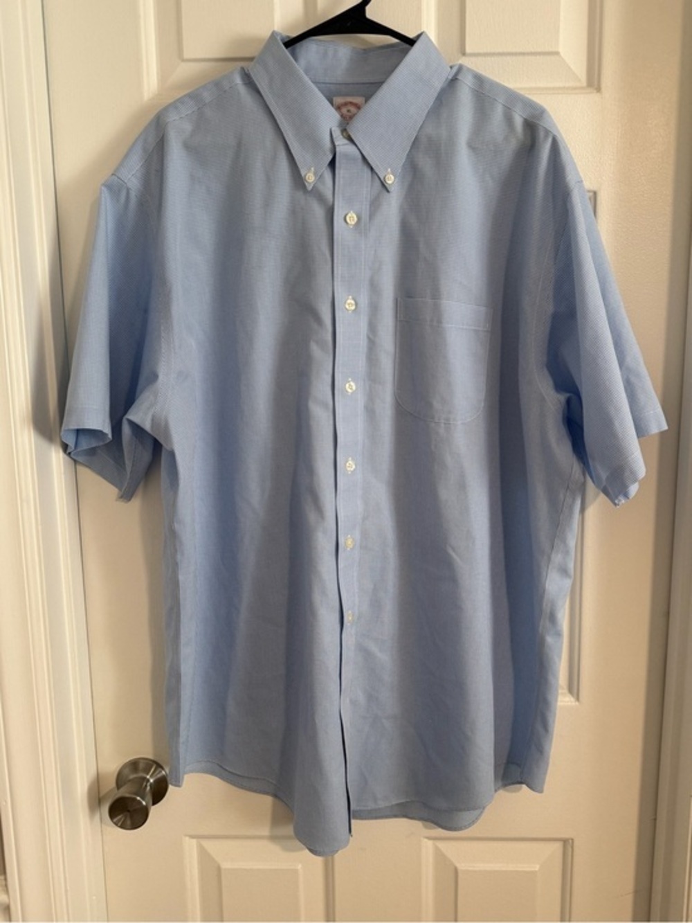 Brooks Brothers Light Blue Short-Sleeve Button-Down Shirt